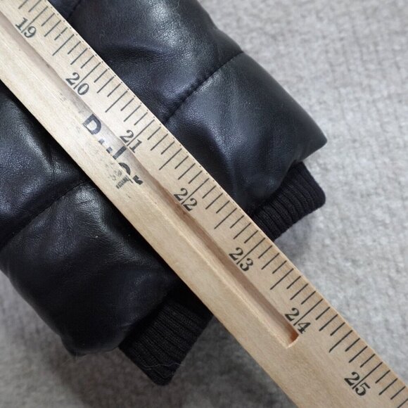 Alexander Wang x H&M Womens Jacket 4 Black Leather Moto Quilted - Picture 9 of 10